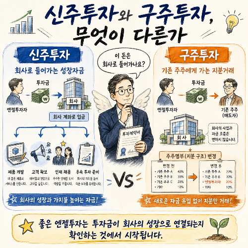 [엔젤투자 인수분해 : 초기투자의 핵심]8편-신주투자와 구주투자, 무엇이 다른가?
