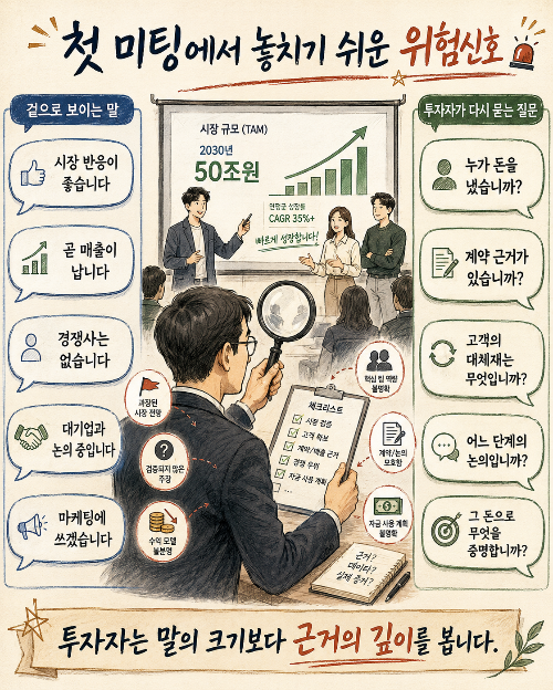 [엔젤투자 인수분해 : 초기투자의 핵심]7편-첫 미팅에서 놓치기 쉬운 위험신호